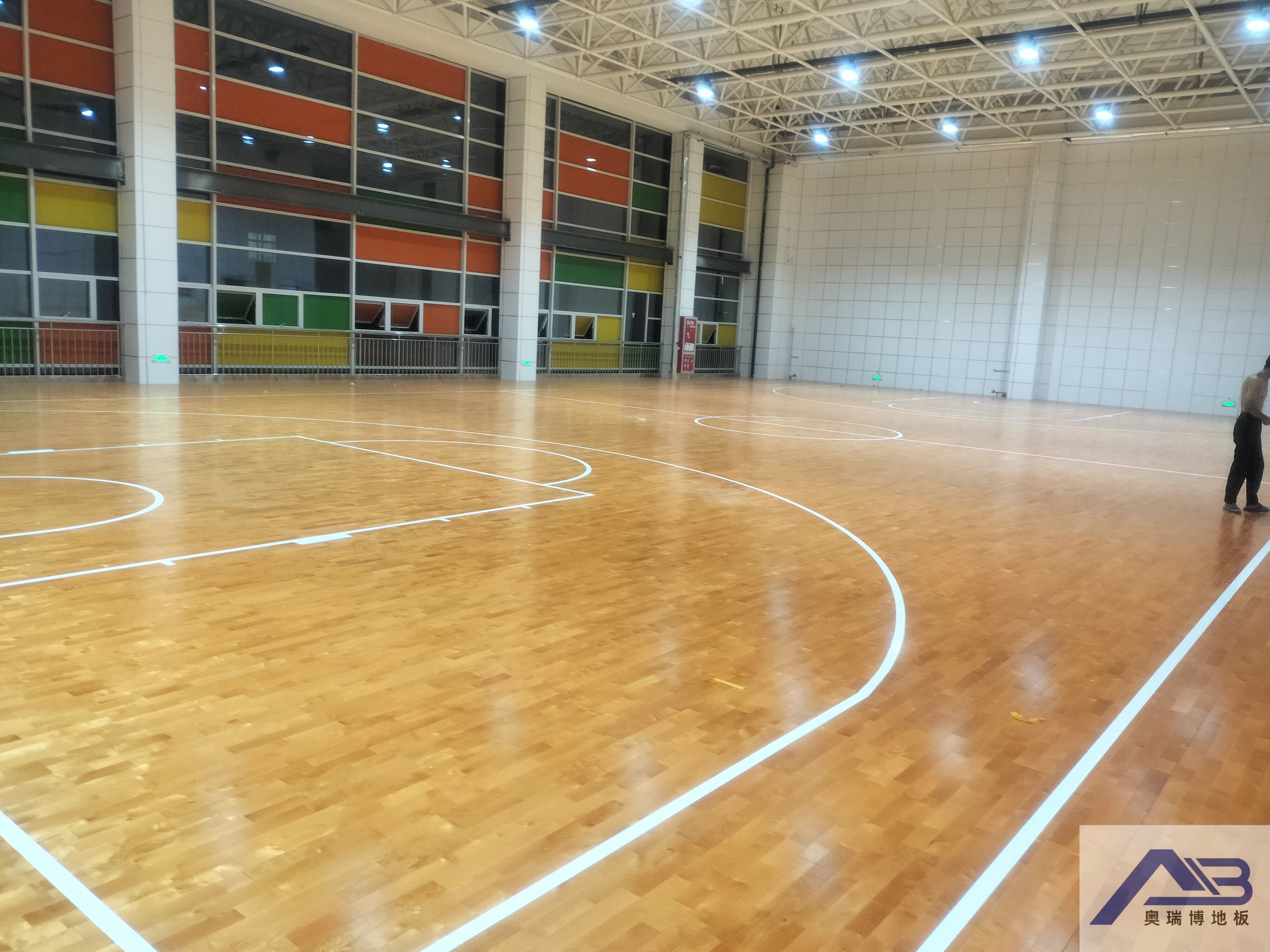 山东潍坊奎文区崇德学校篮球馆运动木地板项目